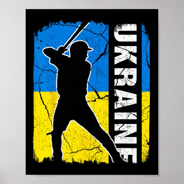 Poster Ukrainian Bysebyll Player Ukraine Flag Bysebyll Fa (Frente)