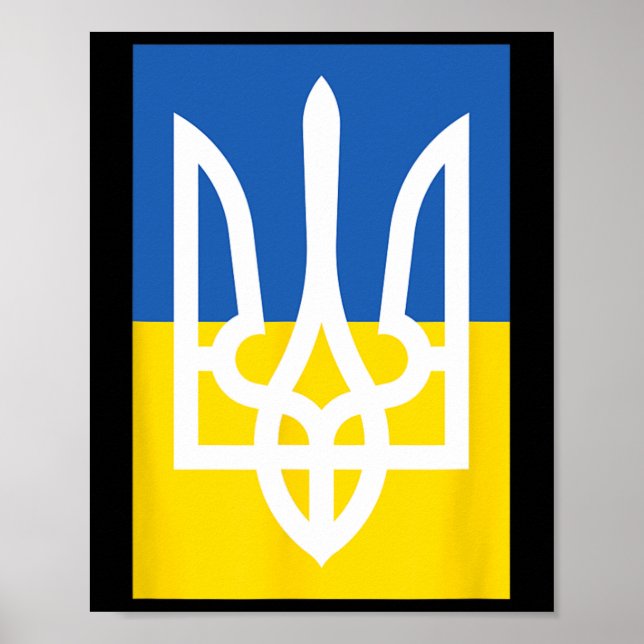 Poster Ukrainian Flag Vintage Heritage  (Frente)