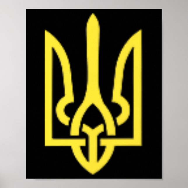 Poster Ukrainian Trident - Ukraine Tryzub Symbol  (Frente)