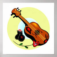 Ukulele Castanets Rosa Graphic Musical