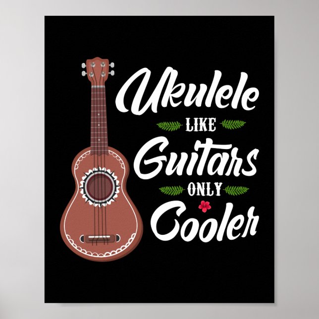 Poster Ukulele Gosta Apenas de Violão Jogador Mais Legal  (Frente)