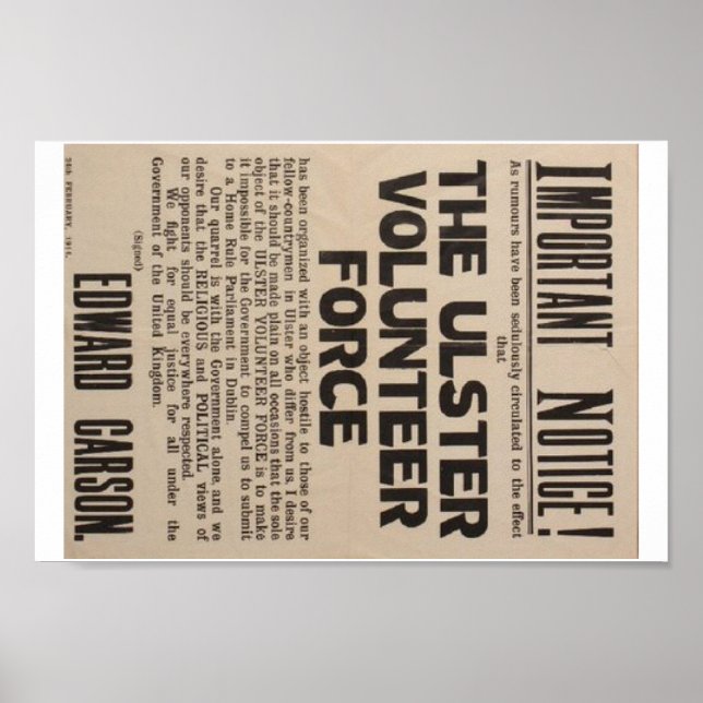 poster Ulster 1913. (Frente)