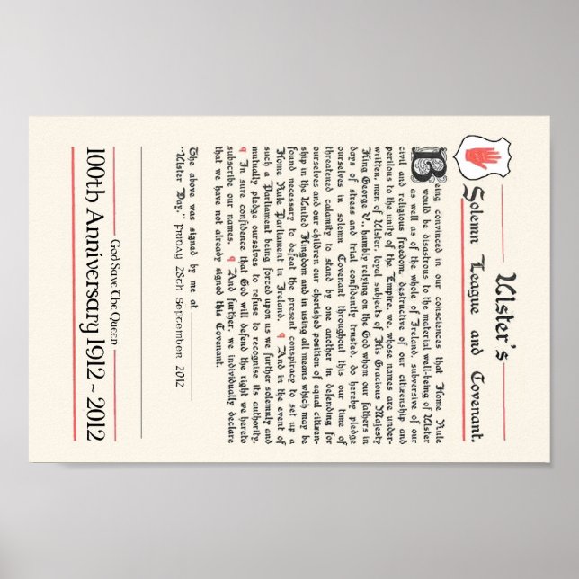 Pôster Ulster Covenant (Frente)