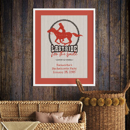 Poster Última Cavalgada Vermelha Enferrujada Para a Noiva