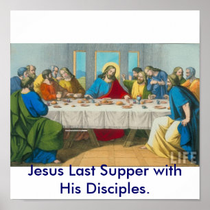 Poster Última ceia de Jesus com seus discípulo