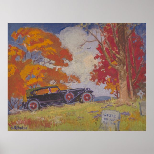 Poster Última Execução de Stutz - Carro Clássico Kulhanek (Frente)
