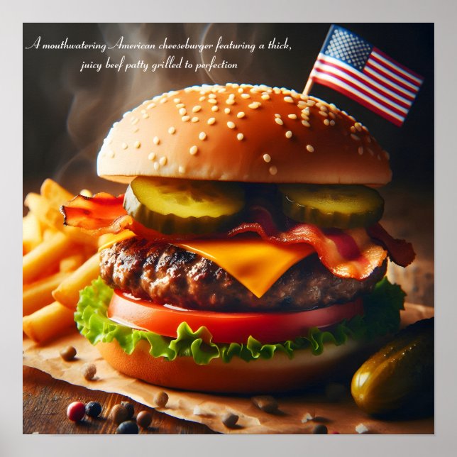 Poster Última Experiência Americana de Cheeseburger (Frente)