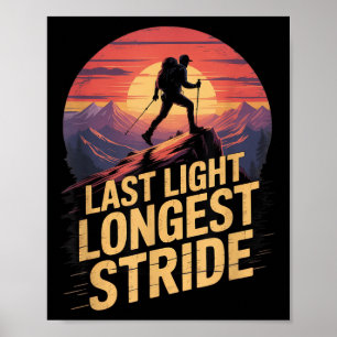 Poster Última Luz Maior Passo Pôr do Sol Caminhada Montan