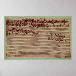 Pôster Última página da arte do Fugue, 1740s