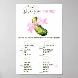 Poster Última Picle, o que há na sua bolsa? Jogo Bridal