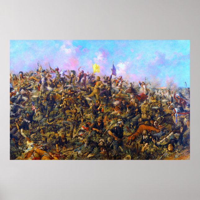 Poster Última posição de Custer Edgar Samuel Paxson 1899 (Frente)