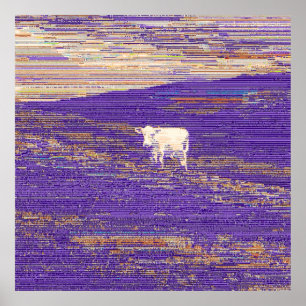 Poster Última Transmissão ou Vaca em um Campo