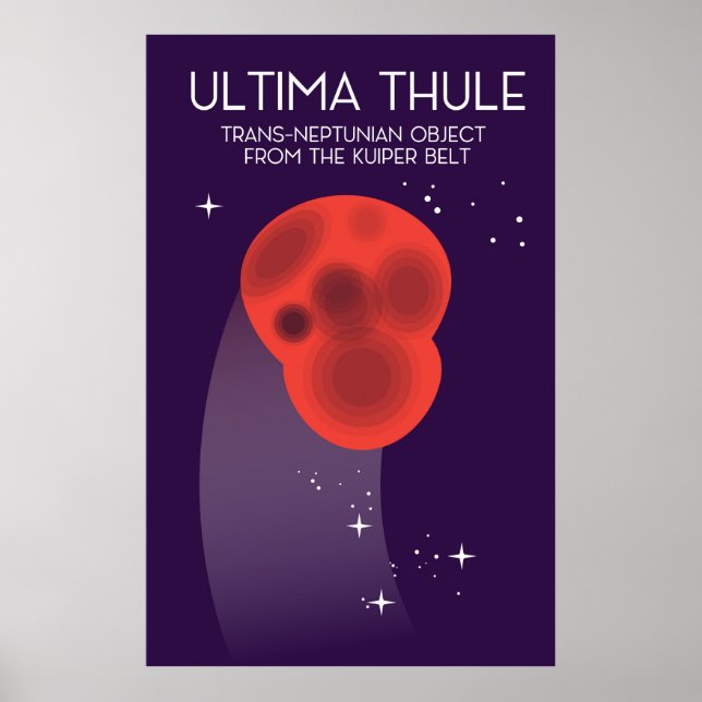 Poster Ultima Tule Keiper Belt Arte espacial (Frente)
