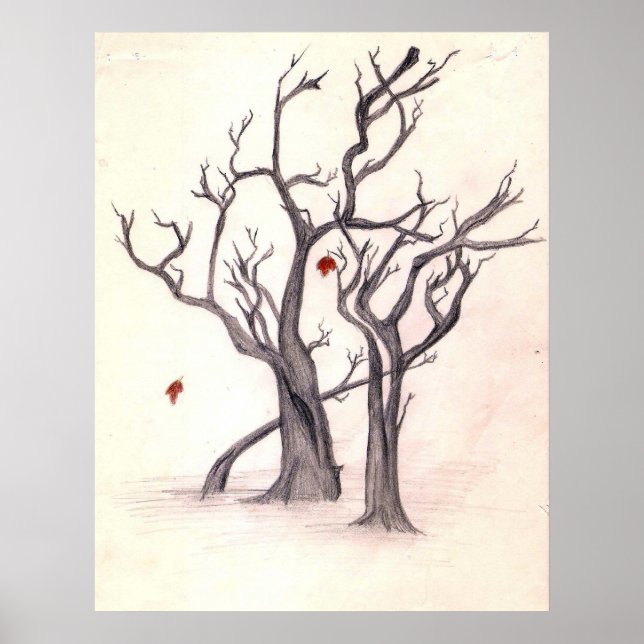 Pôster Últimas Folhas do outono (Frente)