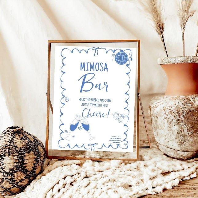 Poster Último brinde na Mesa costeira Mimosa Bar (Criador carregado)