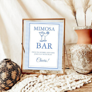 Poster Último brinde na Mesa costeira Mimosa Bar