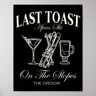Poster Último brinde nas encostas solteiro esquiando núpc