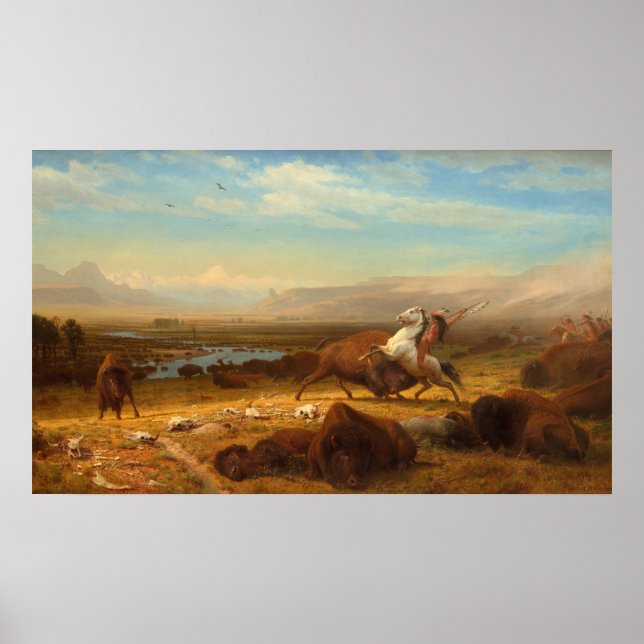 Poster Último de Buffalo - Albert Bierstadt Fine Art Post (Frente)