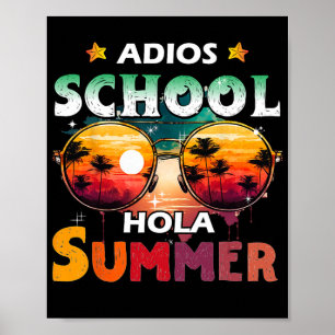 Poster Último Dia Da Escola Fora Para Meninas De Professo