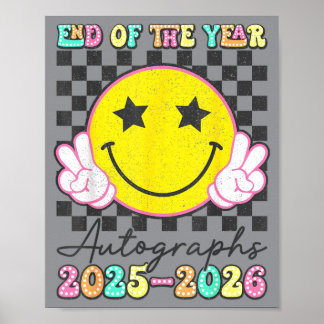 Poster Último Dia de Aula Fim de Ano Autógrafos