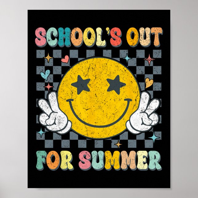 Poster Último Dia De Escolas De Retrô No Verão Te (Frente)