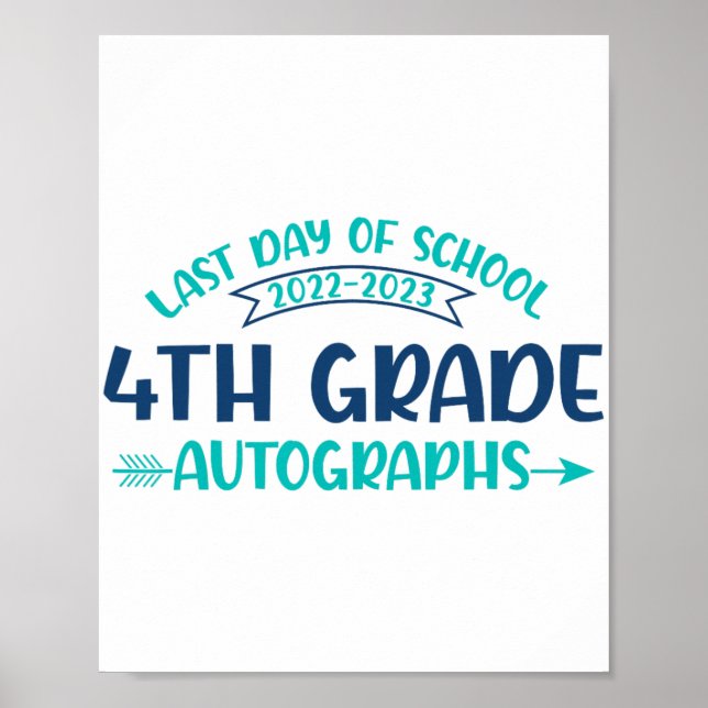 Poster Último Dia de Pós-Graduação do Autografo 4º Grau (Frente)
