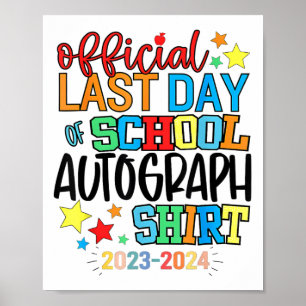 Poster Último Dia De Pós-Graduação Do Jardim De Autografi