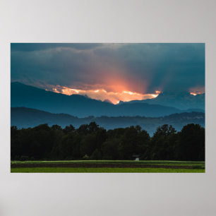 Poster Últimos raios de sol antes do pôr do sol