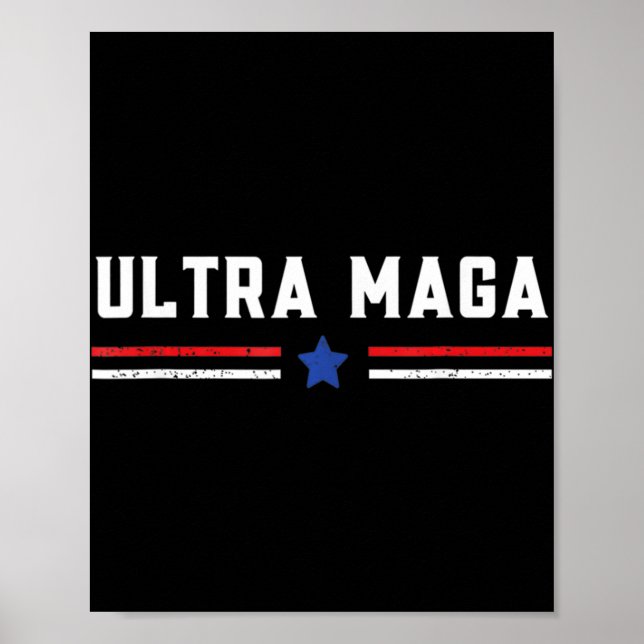 Poster Ultra MAGA E Orgulhoso De Seu Anti-Biden (Frente)
