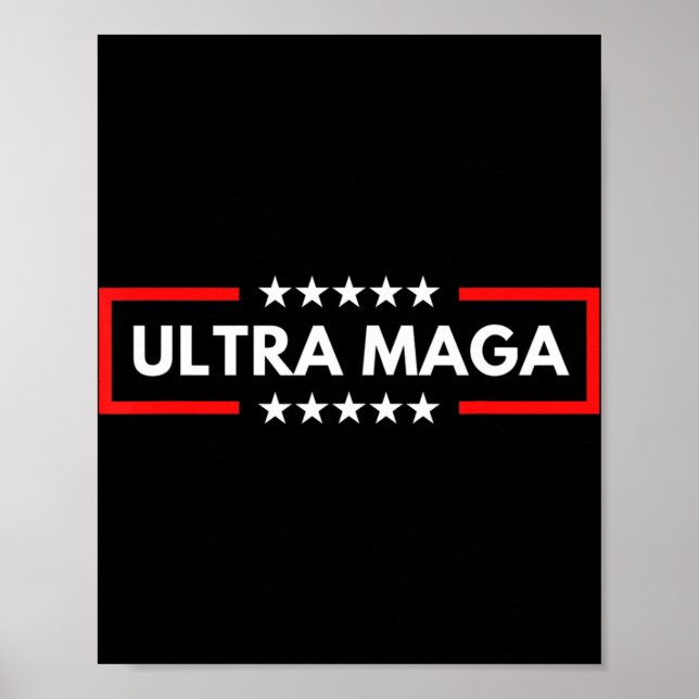 Poster Ultra Maga Pro Trump Trump Maga King Anti Biden (Frente)