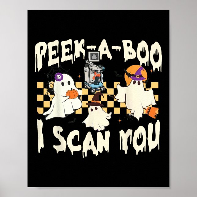 Poster Ultrassom Ghost Galloween - Estação de Spooky (Frente)
