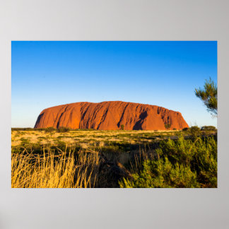 Poster Uluru Ayers Rock in outback Austrália