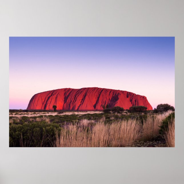 Poster Uluru Ayers Rock in outback Austrália (Frente)