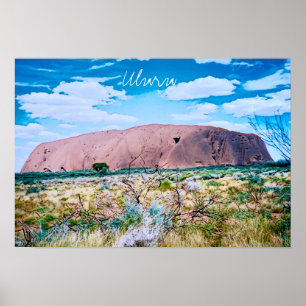 Poster Uluru sunrise viagem da Austrália Central