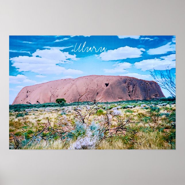 Poster Uluru sunrise viagem da Austrália Central (Frente)