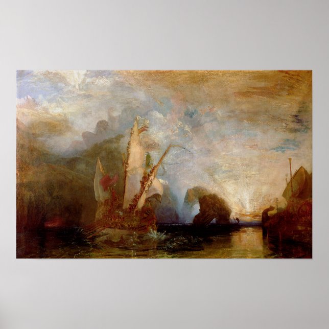 Pôster Ulysses Deriding Polyphemus, 1829 (Frente)