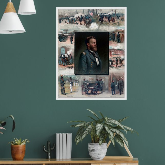 Poster Ulysses S Grant West Point Appomattox 1885 Restore (Sala de Estar 1)