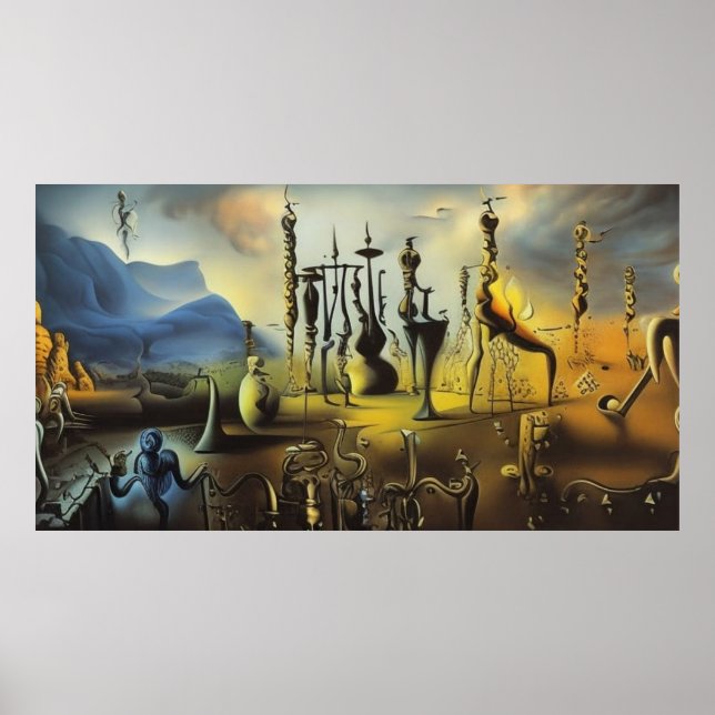 Poster Um abstrato surreal moderno, grandes números surre (Frente)