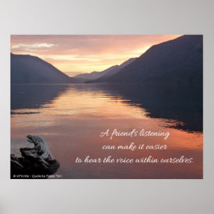 Pôster Um amigo está ouvindo... citação