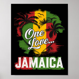 Poster Um Amor Jamaica 2025 Flor de Hibisco Férias no Car