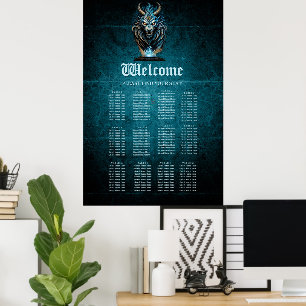 Poster Um animal azul feroz, uma criatura majestosa