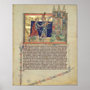 Poster Um anjo mostrando a Nova Jerusalém