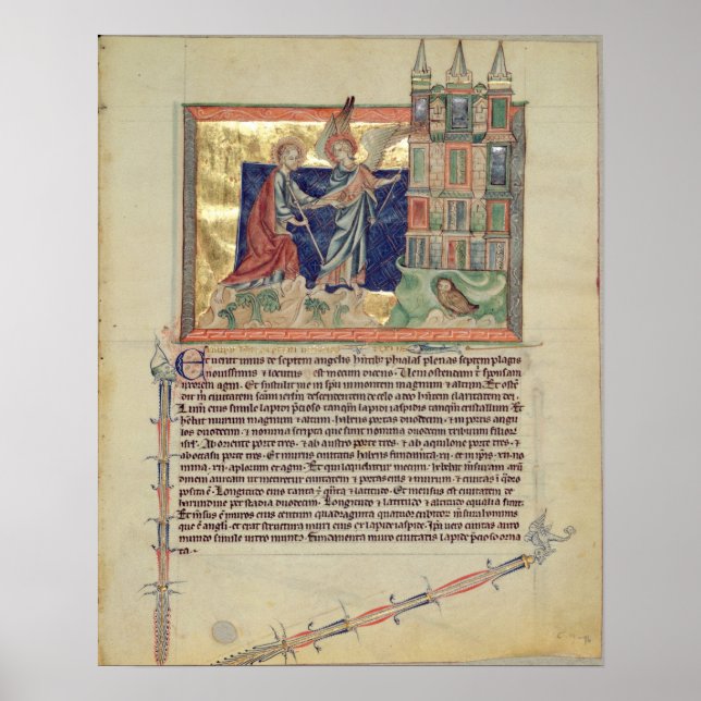 Poster Um anjo mostrando a Nova Jerusalém (Frente)