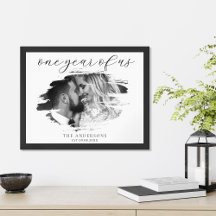 Um ano de aniversário de casamento personalizado