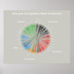 Poster Um ano de fluxos migratórios na América