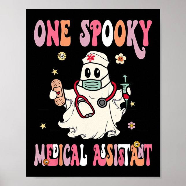 Poster Um assistente médico Spooky Ghost Halloween CMA N (Frente)