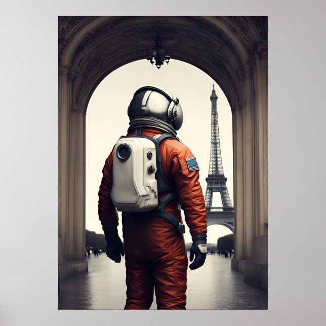 Poster Um astronauta em Paris  (Frente)
