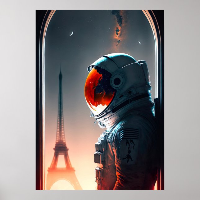 Poster Um astronauta em Paris  (Frente)