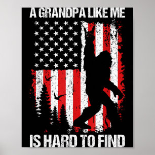 Poster Um Avô Como Eu é Difícil de Encontrar Bigfoot Pai