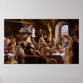 Poster Um Banquete de Casamento Boyar por Konstantin Mako